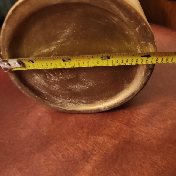 70s MCM Santa Claus Art Pottery Booze Decanter With Removable Hat Lid 11" H x 4" - Picture 11 of 11